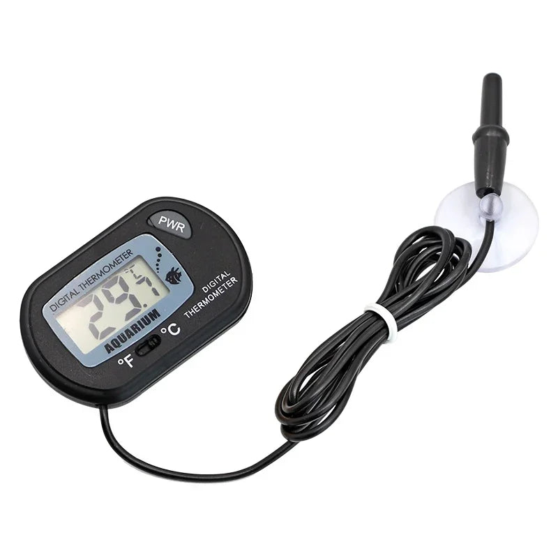 Thermometer Fish Tank Aquarium Electronic Digital Reptile Turtle Diving Pet Box Suction Cup Waterproof Electronic Thermometer