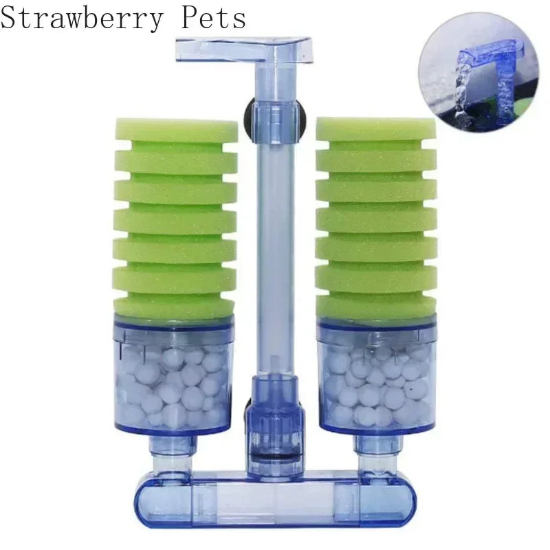 Aquarium Surface Skimmer Filter (Air Pump Driven, Oil Film Removal, Fish Tank Cleaner)