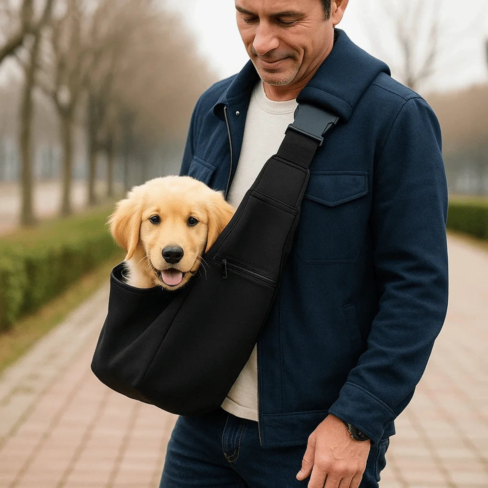 Double Sided Pet Carrier Bags Adjustable Strap Comfortable Pet Messenger Bag with Safety Harness Large Capacity Pet Shoulder Bag