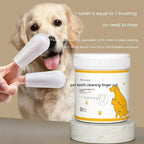 50PCS Disposable Pet Cleaning Wipes for Tartar Removal Oral Ear and Eye Cleaning Pet Hygiene Finger Cots for Cats and Dogs