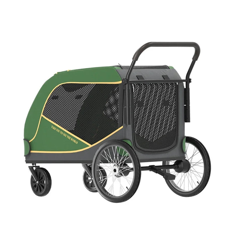 BOSIMAO Foldable Large Pet Dog Stroller Heavy Duty Cart for Giant Elderly Big Dogs Multiple Pets Outdoor Walking Travel Carrier