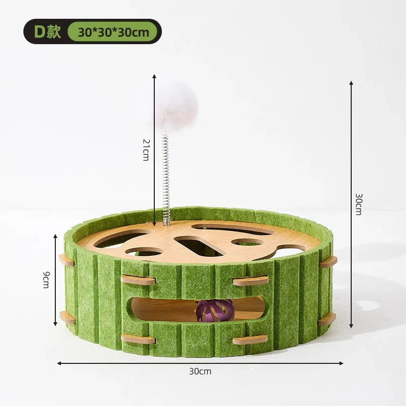 Cat Teaser Stick Puzzle Maze Box — Hole-Digging Ball Game Self-Entertainment Device for Kittens