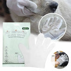 6PCS Pet Disposable Glove Towels Cat Dog Wash Free Glove No Rinse Washing Gloves Towels Deodorizing Dry Cleaning Wet Towels