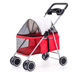 Portable Foldable Outdoor Pet Stroller Lightweight Small Dogs Cats Rabbits Pet Stroller Pet Stoller Stroller for Dog Dog Trolley