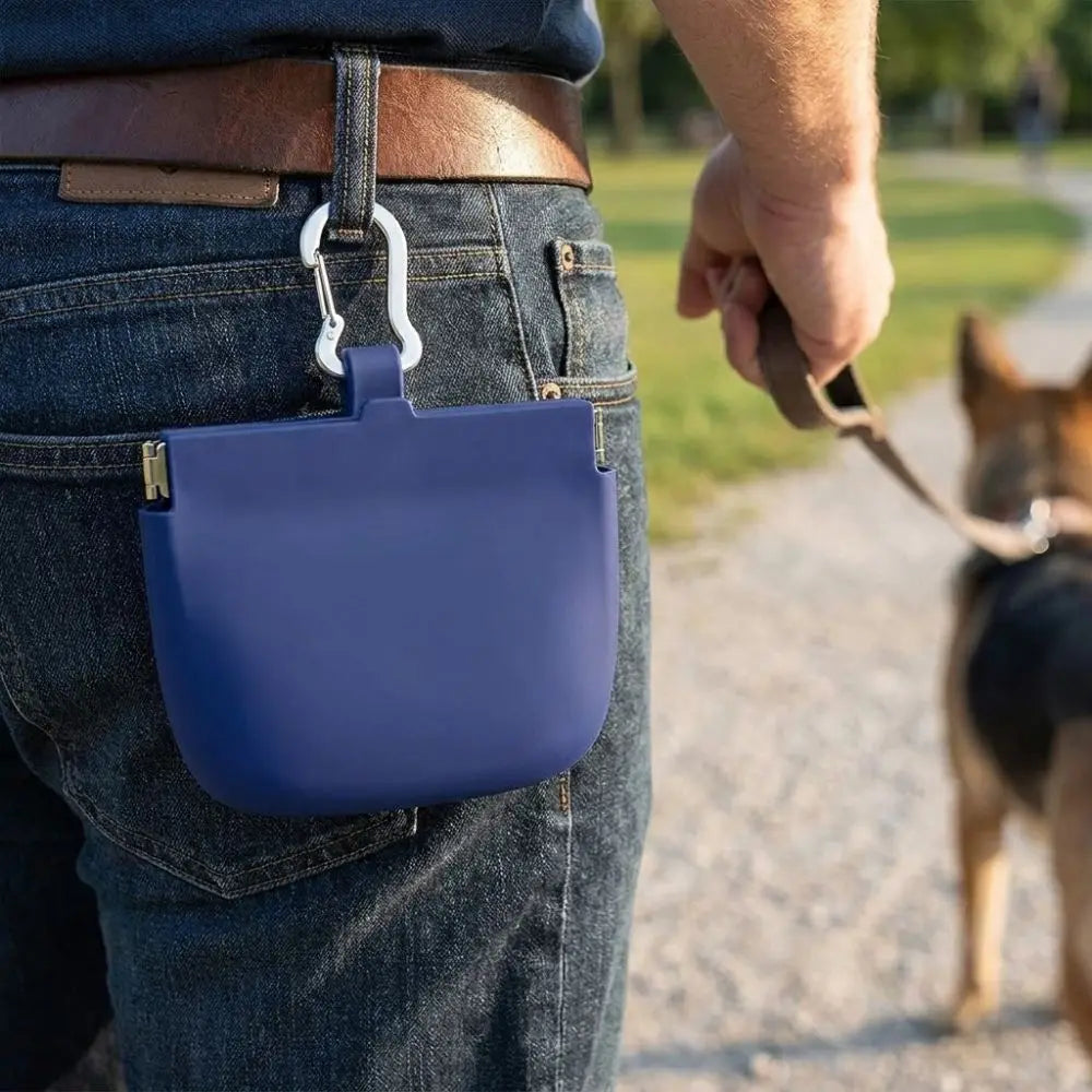 Waterproof Silicone Dog Treat Pouch Oil-resistant Water-resistant Pet Snack Bag Food Dispenser Stain-resistant Puppy Treat Bag