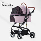 Bello Car Trunk-Compatible Foldable Pet Stroller for Dogs - Portable Travel Cart for On-the-Go Outings