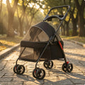 Foldable Pet Stroller Lightweight Feline and Dog Stroller Compact Ventilated for Cats, Outdoor Walking, Travel