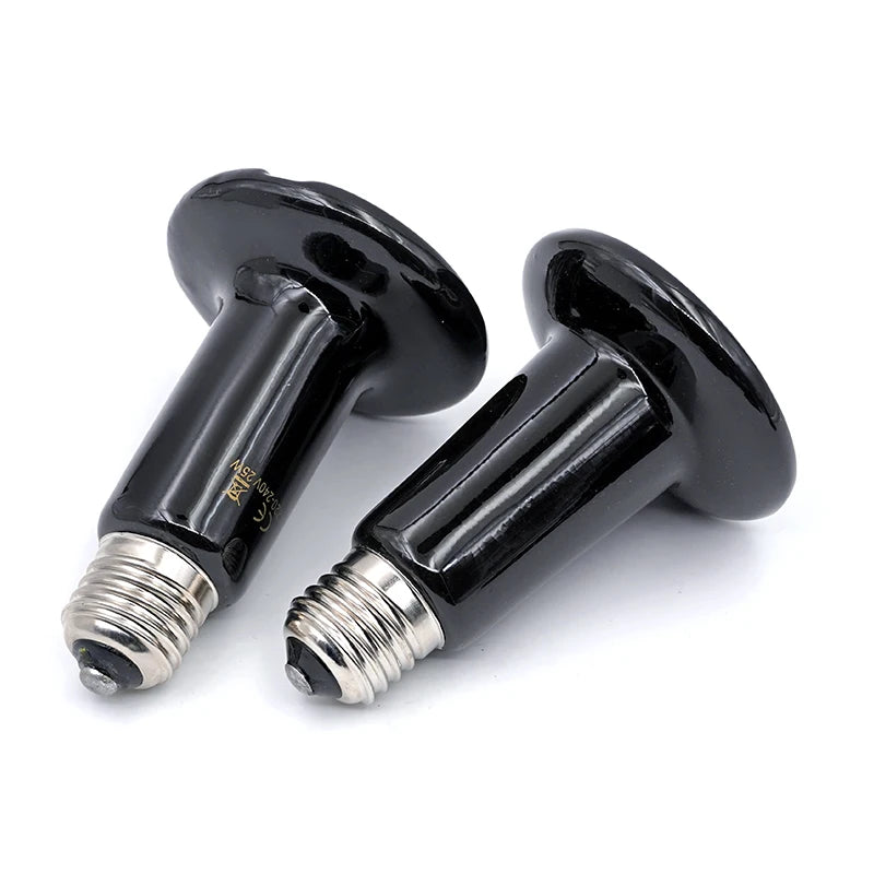 220V Pet Ceramic Heating Lamp Bulb Bird Heat Lamp Protective Cover Against Scalding No Light Emitting Heater for Reptile Poultry