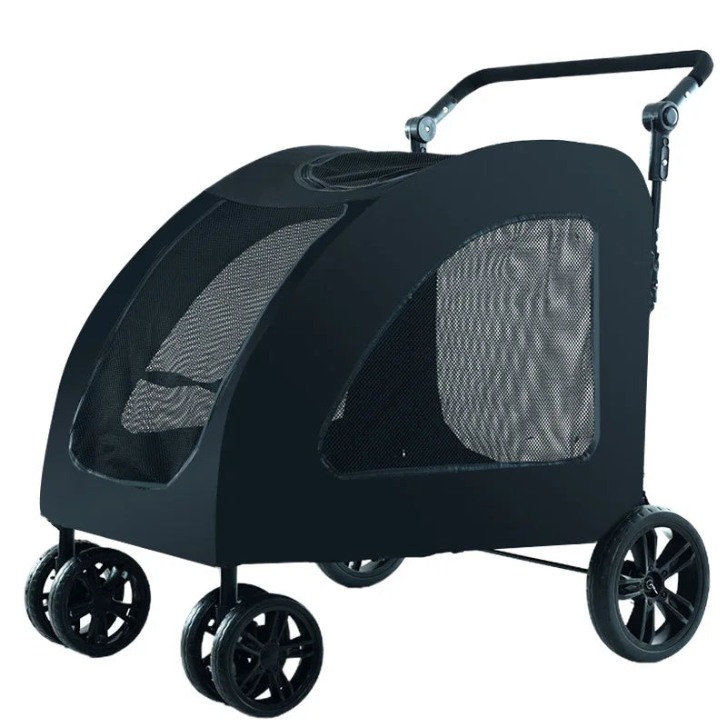 Large Dog Outdoor Pet Stroller Foldable Golden Retriever Giant Breed Senior Disabled Dog Trolley Pet Stroller Cat Stroller