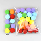 Colorful Plush Cat Puff Ball Toys — Soft Stretch Interactive Chew & Play Balls for Cats