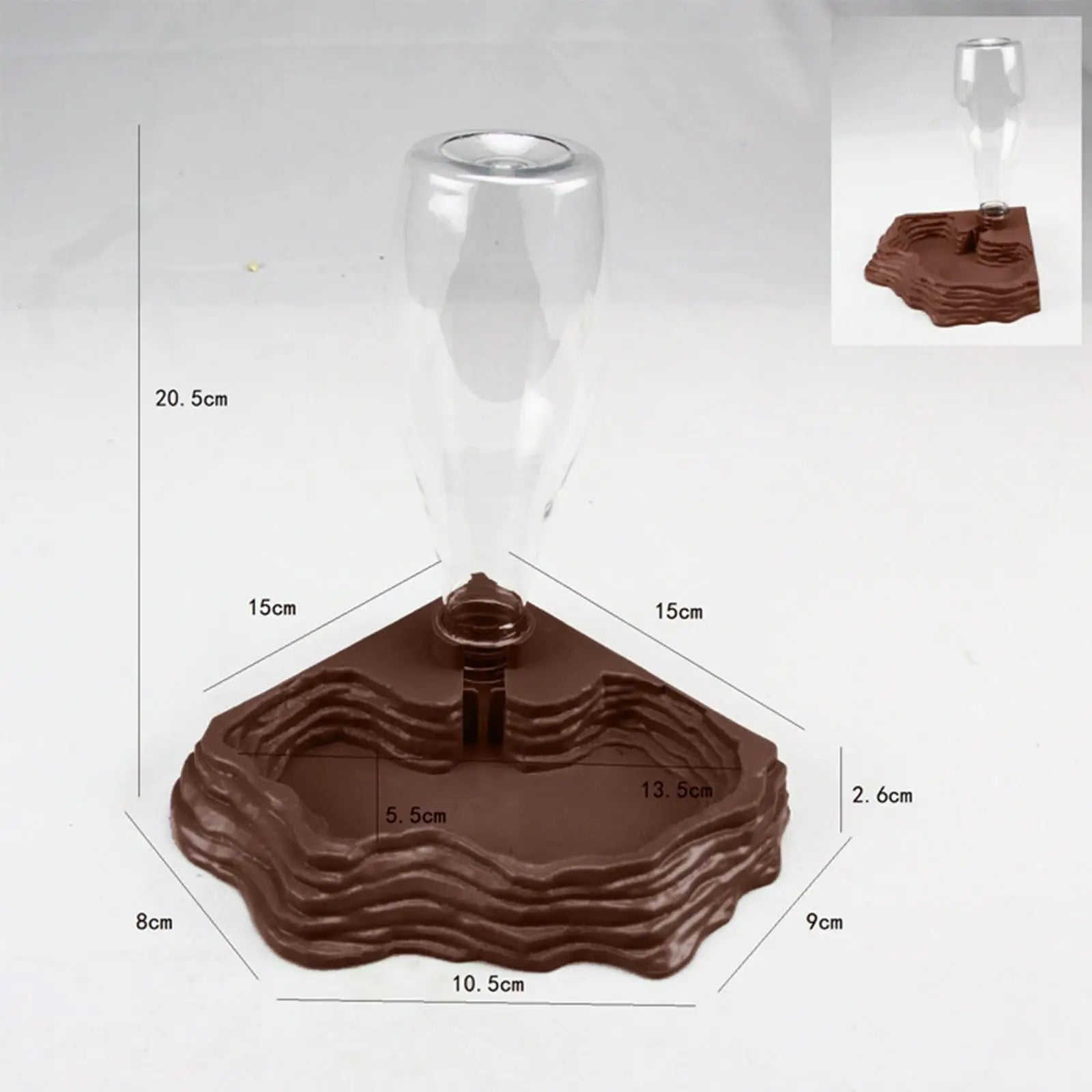 Automatic Reptile Water Dispenser Tank Accessories 400ml Capacity Terrarium Watering Bowl for Lizards Gecko Bearded Dragons