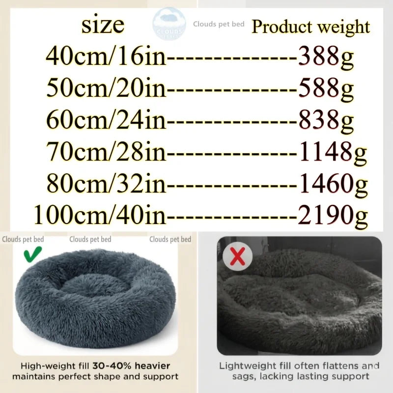 Calming Pet Bed with Extra-Soft Filling (9 Colors)