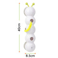 Rechargeable Motion-Activated Caterpillar Cat Teaser with Feather Tail — Intelligent Interactive Toy