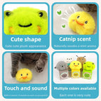 Touch-Activated Sound Cat Teaser Toy — Bite-Resistant Animal Sound Frog, Bird, Cricket & Mouse Toy