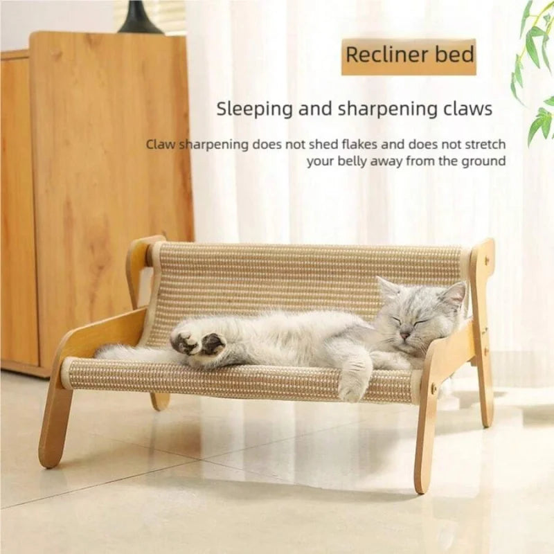 2-in-1 Cat Hammock Sofa & Scratching Post (Lint-Free)
