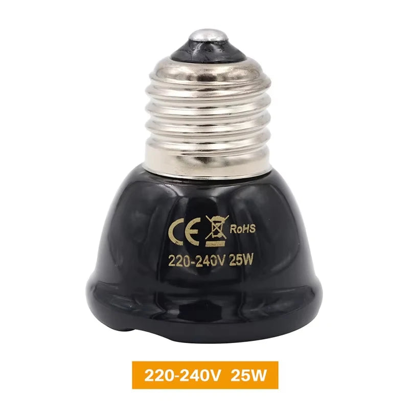 220v Far Infrared Heating Lamp Ceramic E27 Pet Warmer Bulb Brooder Chickens Tortoise Lizard Reptile Light E27 Heat Lamp
