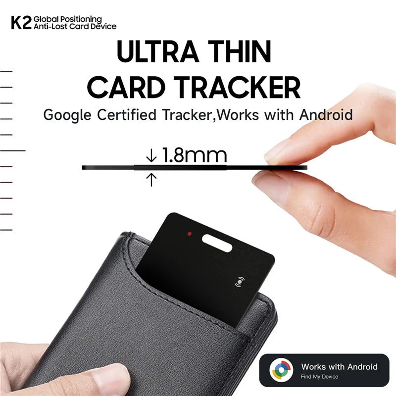 Ultra-Thin GPS Tracker Card for Wallets, Luggage & Passports - Google Find My