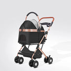 Pet stroller stroller outing, small pet stroller lightweight and foldable for outdoor travel
