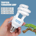 13W/26W UVB Pet Reptile Heating Lamps 5.0 10.0 Heat Lamp Energy Saving Light Turtle Lizard Snake Reptile UVB Heating Lights