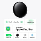 MFi Certified Apple Find My Pet Anti-Loss Tracker - AirTag Compatible Bluetooth & GPS Key Finder (iOS)