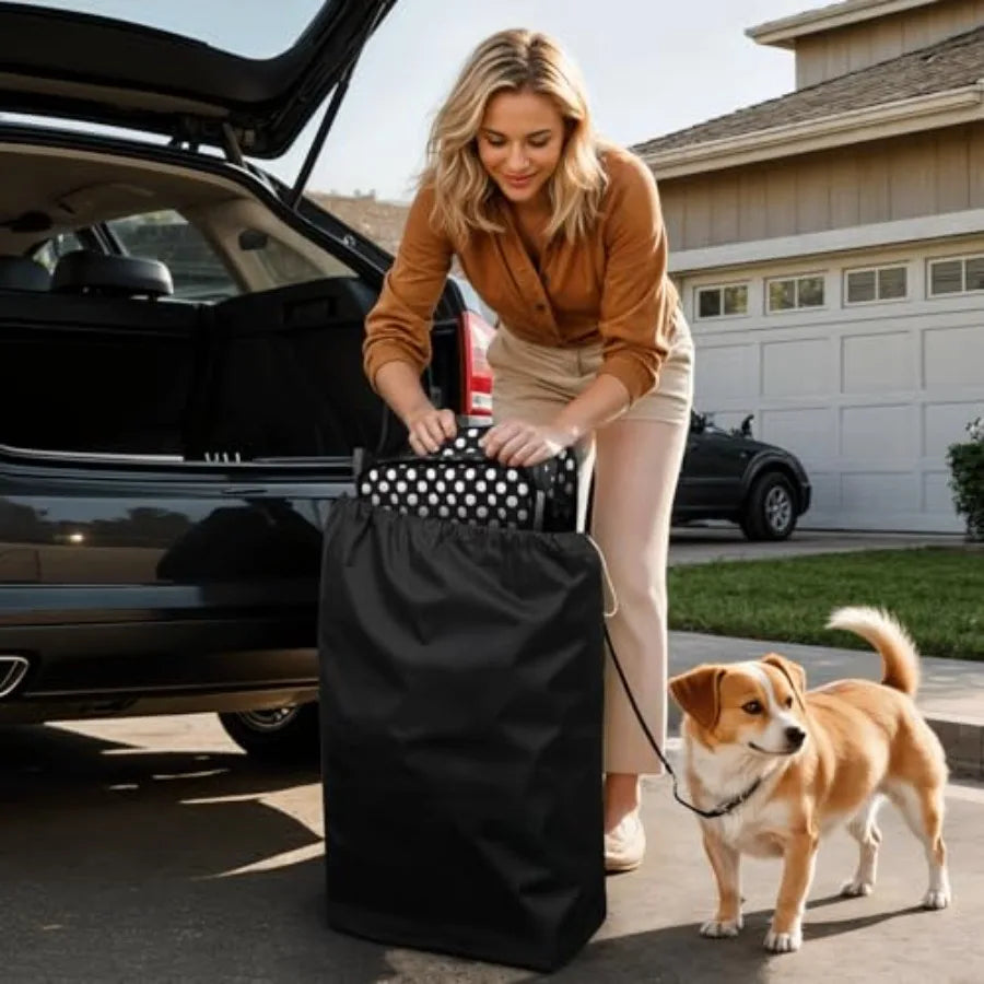 3-Wheel Pet Stroller, Foldable Travel Jogger for Small Medium Dogs Cats Up to 33lbs,Lightweight Carrier with Breathable Mesh Co