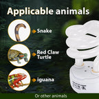 13W Pet Box Lamp 10.0UVB Pet Climbing Lamp Pet Heating Lamp for Basking Light Turtle Lizard Snake Amphibians Lighting Fixture