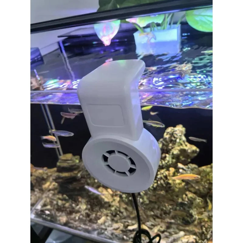 Silent Mini USB Aquarium Cooling Fan with External Temperature Controller, Reptile Terrarium Cooling System Gadget for Stable
