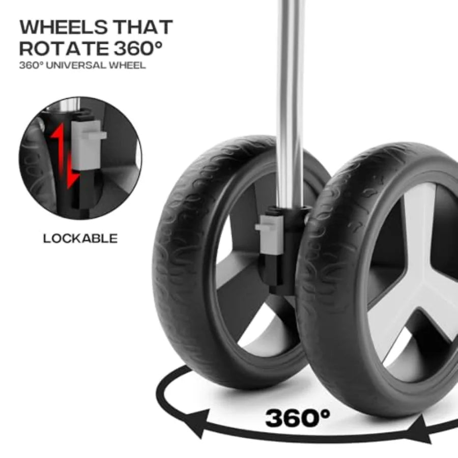 Pet Stroller for Small Dogs 10 lbs, Dog Stroller for Medium Dogs 30 lbs, Cat Strollers for 2 Cats, 3 Wheels Foldable Jogger Pup
