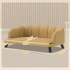 Pearl Design Pet Sofa with Solid Wood Legs (Coffee)