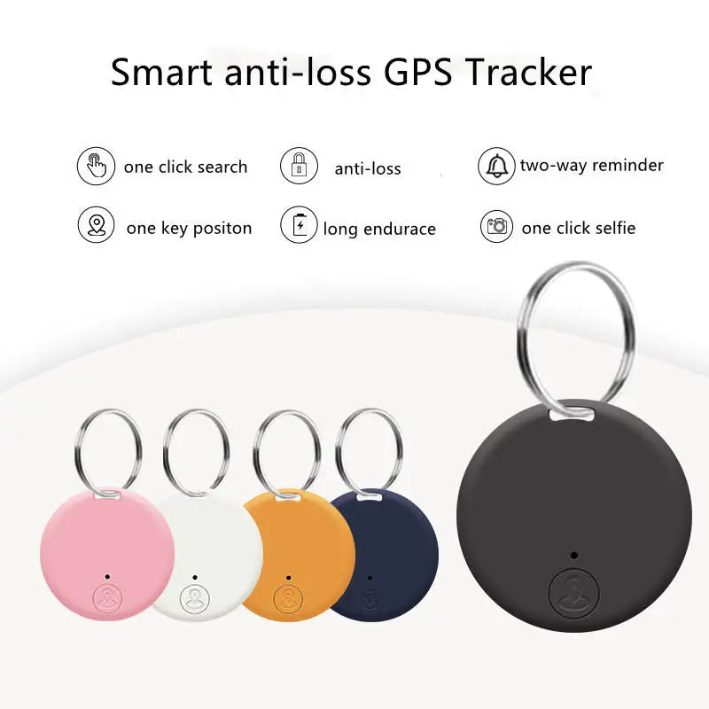 5-Pack Bluetooth GPS Smart Tracking Finders with Keychain - Anti-Loss Locators for Pets, Wallets & Keys