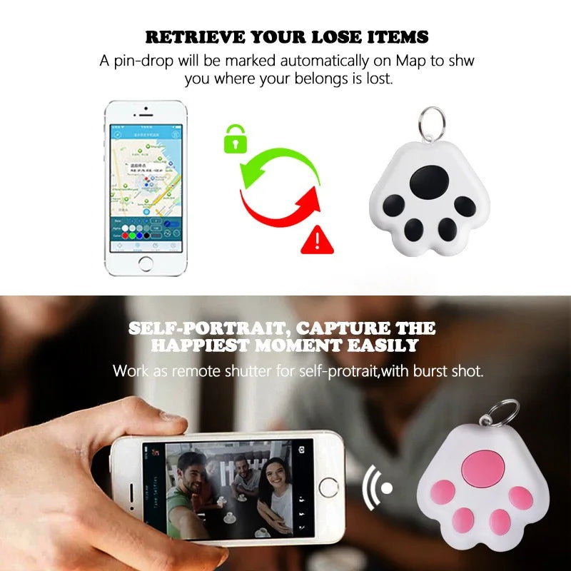 Mini Bluetooth GPS Smart Tracker with Anti-Loss Reminder - Pet, Kids, Bag & Key Finder for iOS & Android