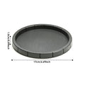 Black Plastic Material, Round and Hexagonal Reptile Lizard, Turtle Feeding Basin, Water Basin, Frog Bath Basin