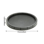 Black Plastic Material, Round and Hexagonal Reptile Lizard, Turtle Feeding Basin, Water Basin, Frog Bath Basin
