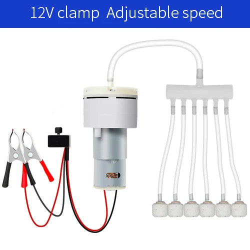 DC 12V Mini Air Pump Aquarium Aquarium Pump Water Oxygen Pumo Motor Adjustable PWM Volume Fishing Aquarium Fish Tank Breeding