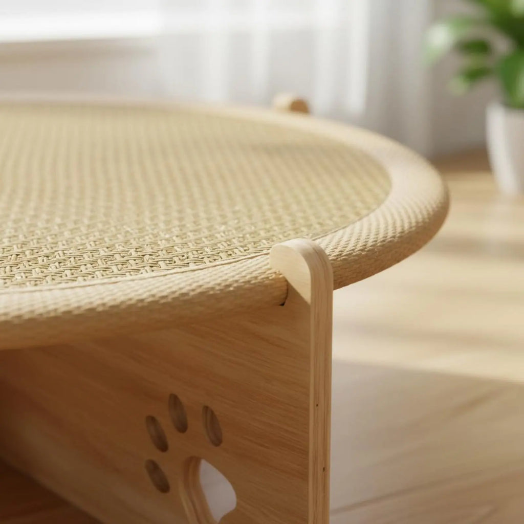 Cooling Wooden-Frame Cat Hammock Bed (Summer)