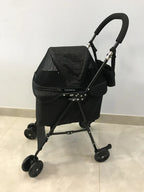 Fashion Universal Wheel Pet Stroller, Lightweight Foldable Dog Cat Cart, Compact Indoor Outdoor Carrier, Modern Pet Travel Gear