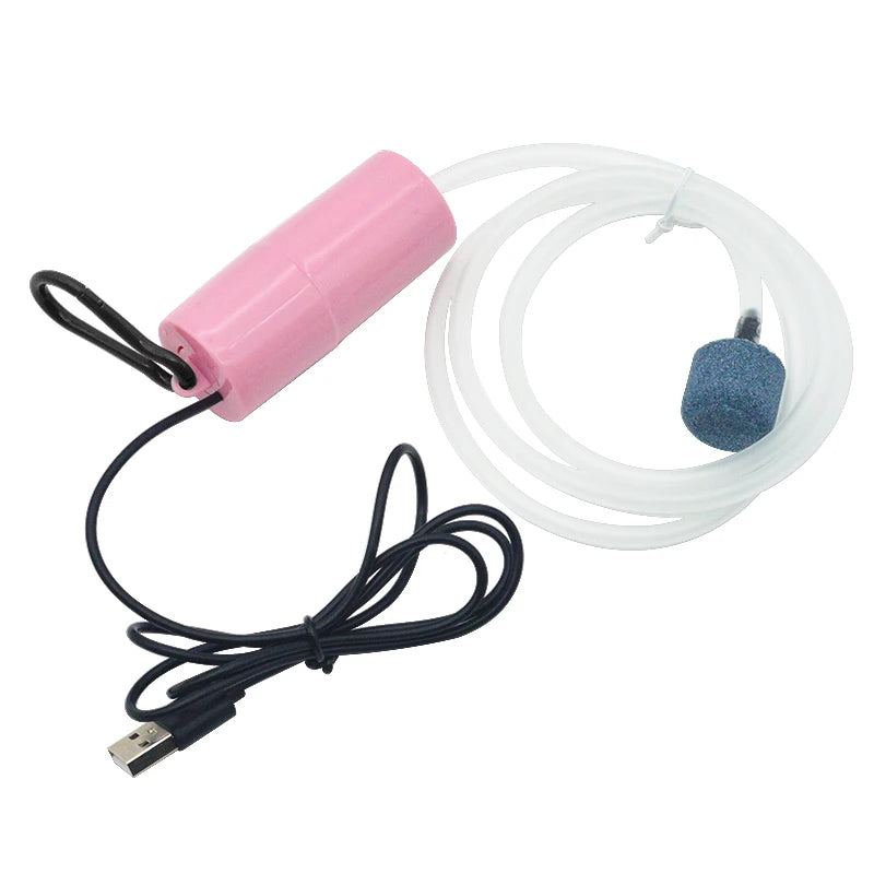 Aquarium Oxygen Air Pump Fish Tank USB Silent Air Compressor Aerator Portable Mini Small Oxygenator Aquarium Accessories 5v 1W