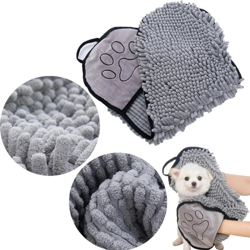 Large Absorbent Quick-Drying Pet Cat Dog Bath Towel Golden Hair Blanket Teddy Small Dog Bath Supplies