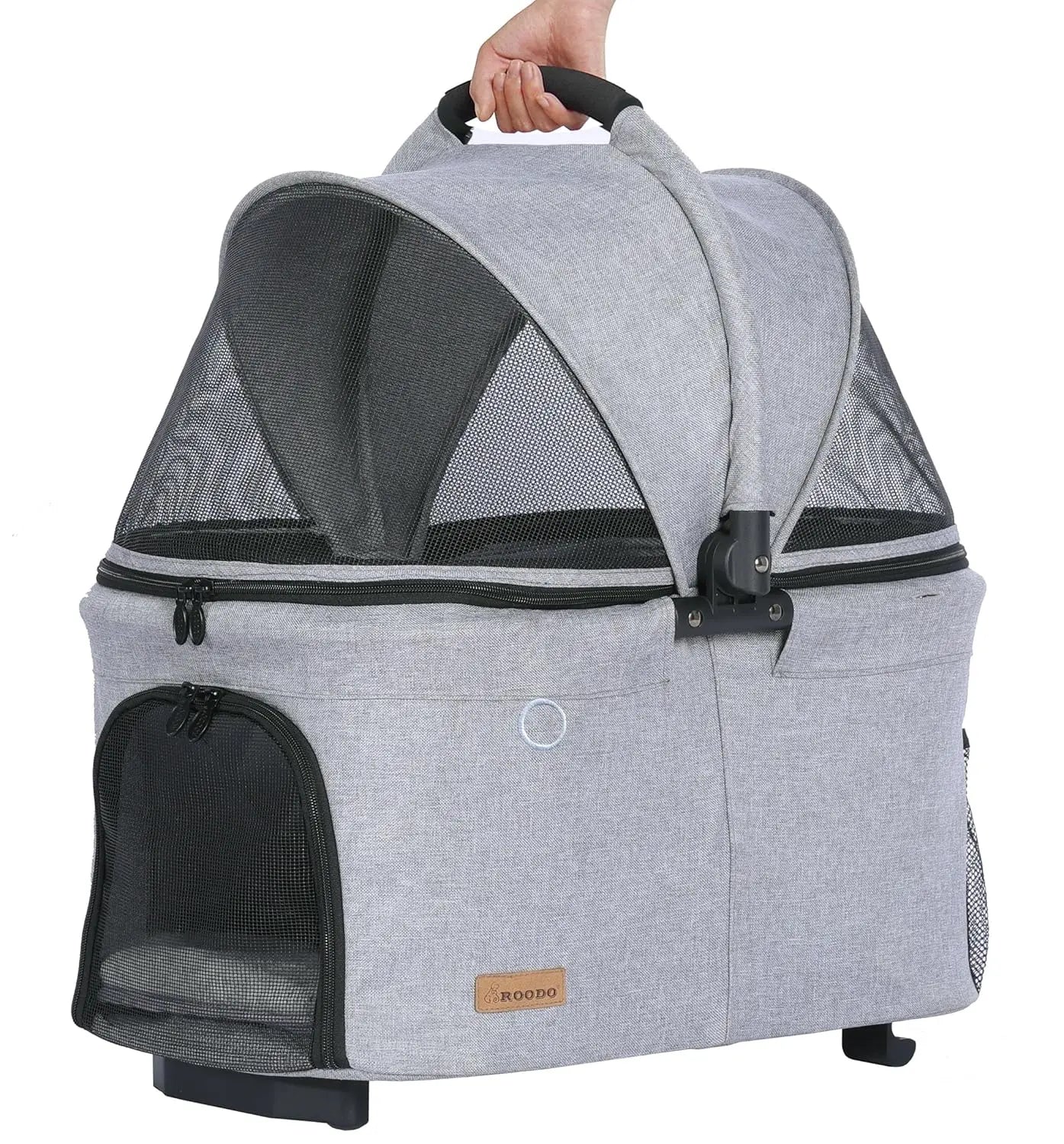2026 Upgraded Version 3 in 1 Dog Cat Stroller with Detachable Carrier Lightweight Folding Portable All Terrain Pet Travel System