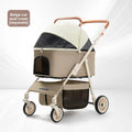 Medium and large pet cart, dog out cart, cat cart foldable, large space, lightweight and separable basking pet cart t