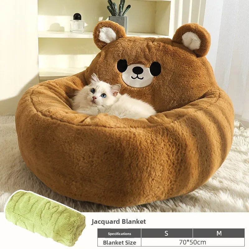 Plush Faux Fur Pet Cushion for Sofas & Pet Beds (All-Season)