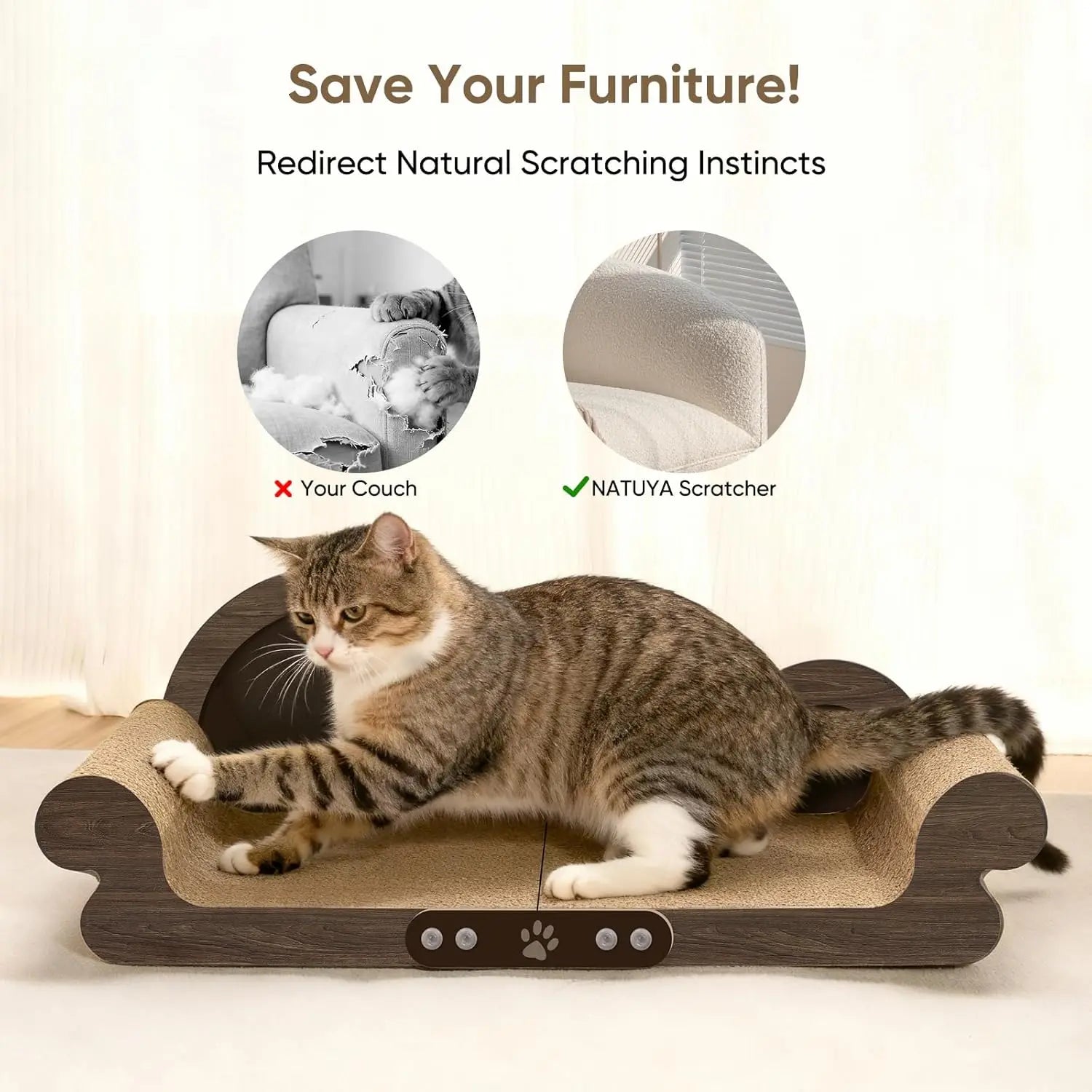 26in Extra-Large Cardboard Cat Scratcher Lounge