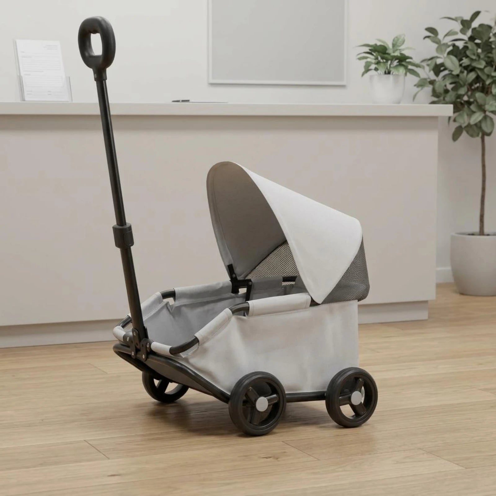 Foldable Pet Stroller Canopy Lightweight Pet Stroller Rolling Carrier Body Transport Easy Fold