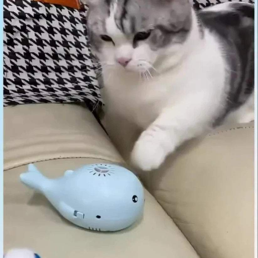 USB-Powered Floating Ball Cat Toy — Portable Electric Interactive Cartoon Training Toy for Cats