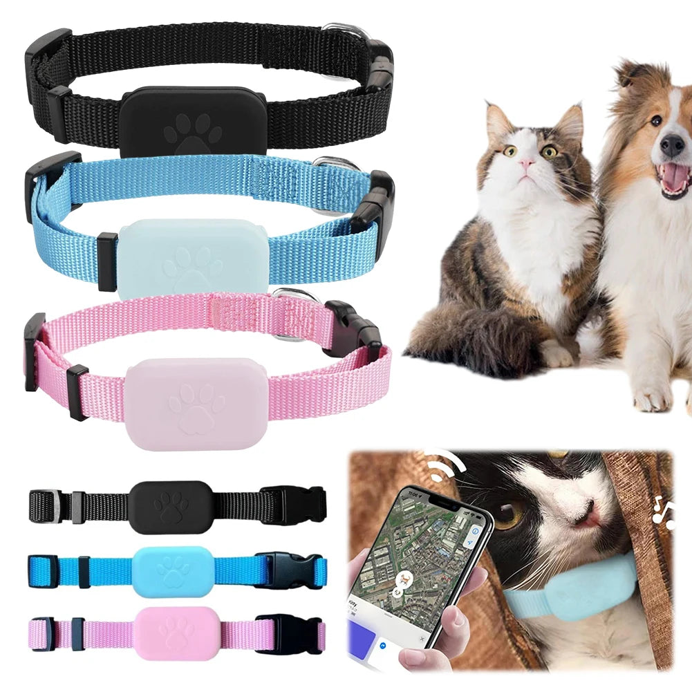 Mini Smart Bluetooth GPS Tracker for Pets, Kids & Bags - Adjustable Anti-Loss Collar Locator (iOS & Android)