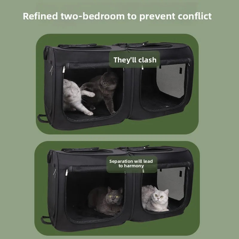 Portable Waterproof Car Pet Bed Kennel (Anti-Shedding, Backseat Crate)