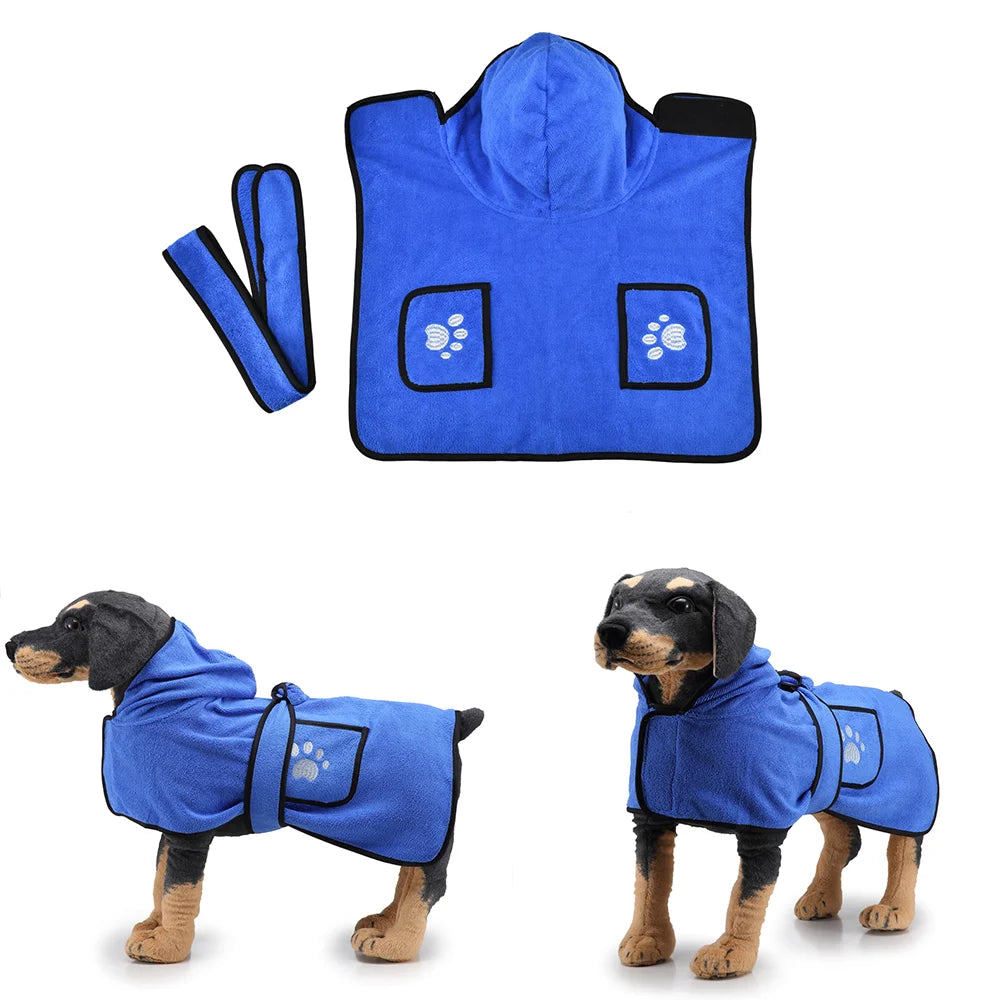 New Pet Dog Bath Towel for Small Medium Large Dog Bathrobe Cloth Microfiber Super Absorbent Pet Drying Towel Soft Dog Towel