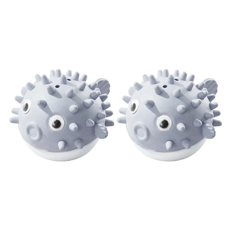 2-Pack Catnip Pufferfish Ball Cat Toys with Dust Cover — Boredom-Relief Teeth Grinding Toy for Kittens