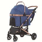 2025 Lightweight Foldable Pet Stroller for Dogs & Cats - Portable Outdoor Travel Carrier