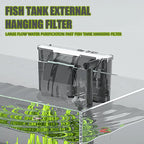 Wall-Mounted 3-in-1 Aquarium Waterfall Filter Pump (110V/220V, External Circulation, Oxygenation)